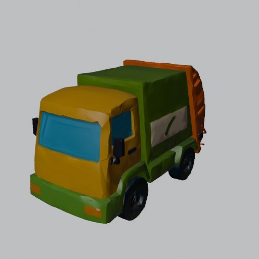 Rubbish Truck Toy - four angles