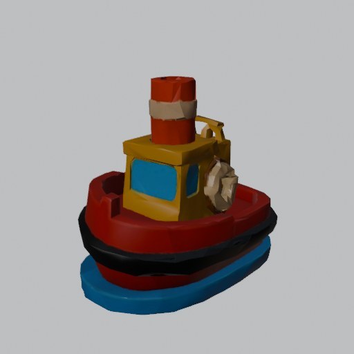Tugboat Toy - four angles