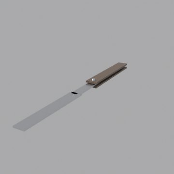 Straight razor, open - front view