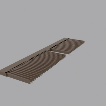 Barber comb - front view