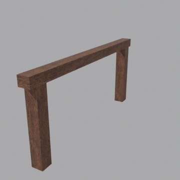 Hitching rail - front view
