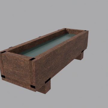 Water trough - front view