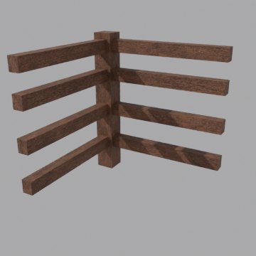 Corral post 1 - front view