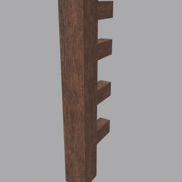 Corral post 2 - front view