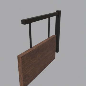 Hanging sign 1 - front view