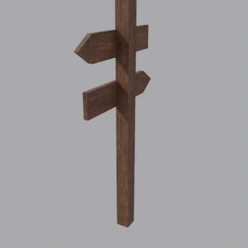 Direction sign - front view