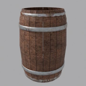 Empty barrel - front view