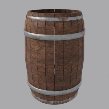 Filled barrel 1 - front view