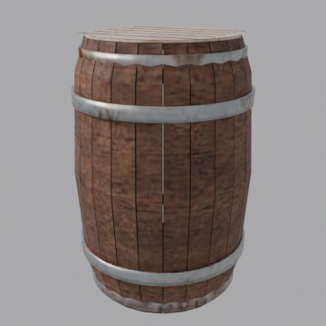Filled barrel 3 - front view