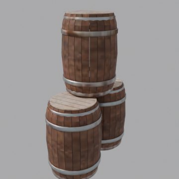 Barrel stack - front view
