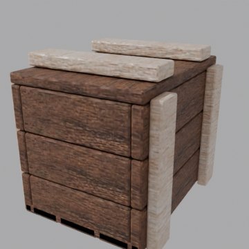 Shipping crate 1 - front view