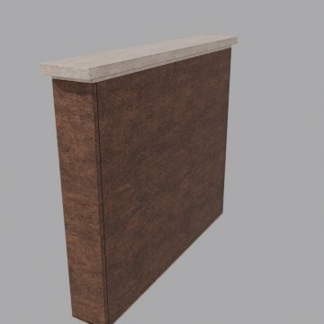Back-bar cabinet - front view
