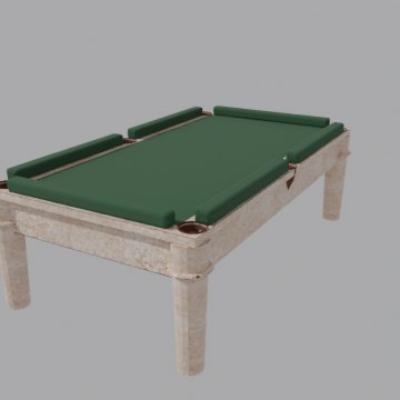 Billiard table - front view