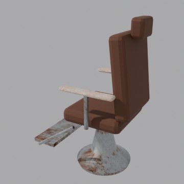 Barber chair - front view