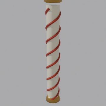 Barber pole - front view