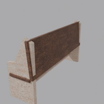 Church pew - front view