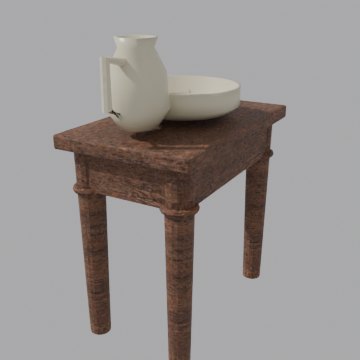 Wardrobe and washstand 2 - front view