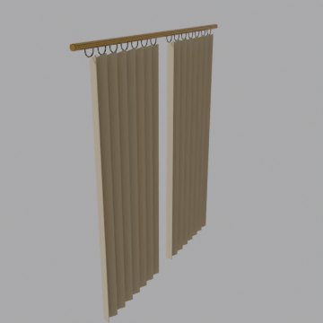 Window curtain - front view