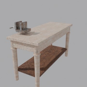Gunsmith workbench - front view
