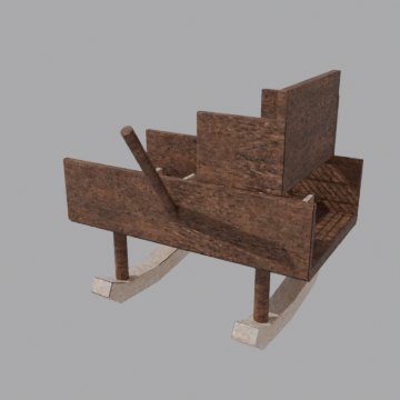Rocker cradle - front view