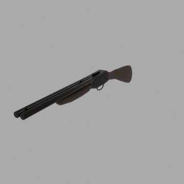 Double-barrel shotgun - front view