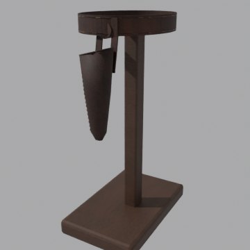Holster and belt - front view