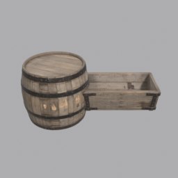 Water Barrel Trough - front view