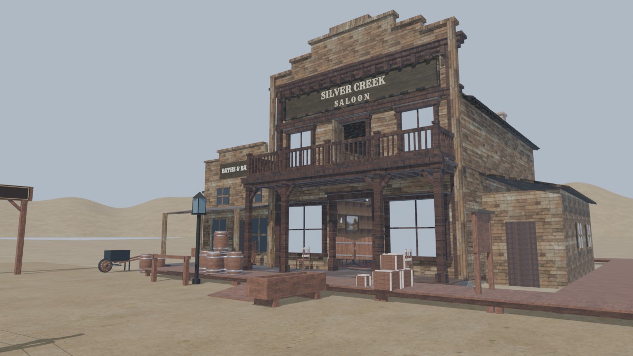 Silver Creek Town Kit - Western Town, 122 Certified Props and 10 Posed Figures