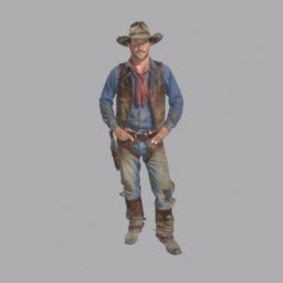 Cowboy lean - front view
