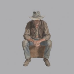 Rancher sitting - front view
