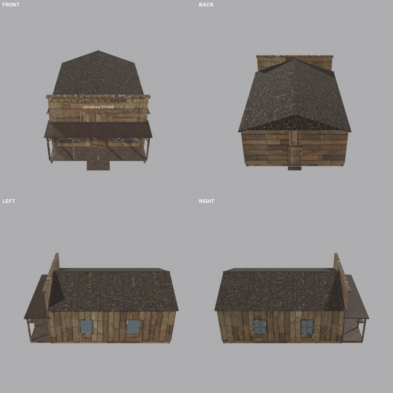 Silver Creek Town Kit - Western Town, 122 Certified Props and 10 Posed Figures - The general store