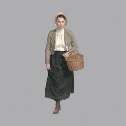 Woman walking - front view